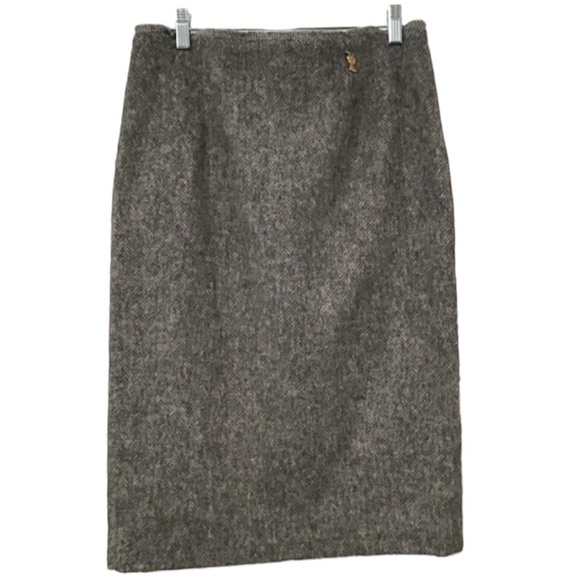 Roberta Scarpa Gray Wool Skirt Sz. 12 - Picture 1 of 7